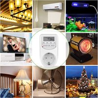Interruptor Temporizador Programable Semanal de 24 Horas, Enchufe Digital de 220V para UE/Reino Unido/EE. UU.