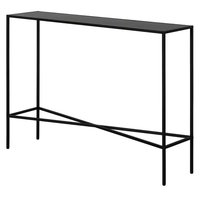 Table console moderne de luxe en fer forgé avec structure en métal noir Table console en bois avec dessus pour la maison, l'hôtel et le meilleur prix