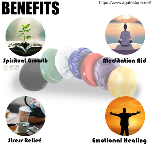 Vente en gros Sacré 7 Chakra Ovale Pouce Pierres D'inquiétude Haute-Poli pour Reiki Flux D'énergie Fréquence D'amour et Guérison Décoration D'autel - Product Image 4