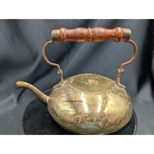 Fabricant de Dallah arabe d'Inde, cafetière en métal personnalisée faite à la main, finition argentée élégante, théières en laiton antique, style arabe - Product Image 5