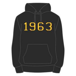 Anno di fondazione 1963 Iota Phi Theta felpa nera con cappuccio abbigliamento greco confraternita personalizzato ricamato abbigliamento divino nove HBCU - Product Image 2