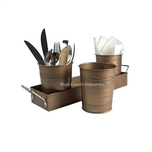 Soporte de carrito de metal galvanizado para utensilios de cocina de granja, soporte de utensilios de almacenamiento multiusos, soporte para cubiertos - Product Image 6