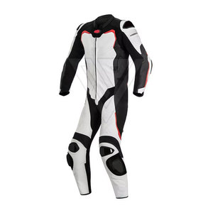Combinaison en cuir de motard de course pour hommes Veste en cuir de moto pantalon personnalisé - Product Image 4