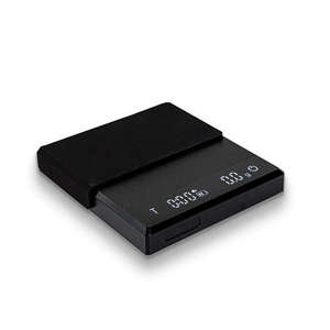 Mini Báscula Digital Ultra Delgada para Café, Balanza de Cocina USB con Temporizador, Negra y Blanca - Product Image 1