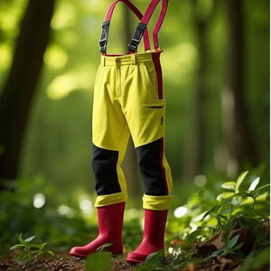 Guantes de Jardinería y Equipo de Protección Neongelb/Rot Forstschutzhose Komfort Talla 56, Ajuste Cómodo - Product Image 3