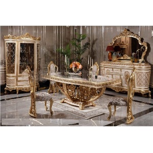 Juego de muebles de comedor tallados a mano de estilo victoriano, exquisitos muebles de comedor hechos a mano, comedor tallado a mano real - Product Image 1