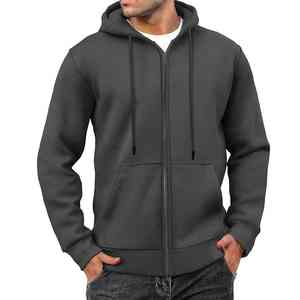2025 elegante logotipo personalizado hombres Puff impresión Digital 380gsm Zip Hoodie invierno bordado de gran tamaño calidad Premium - Product Image 2