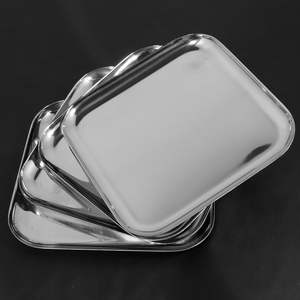 Mirror finish stainless steel tray Rust resistant stainless steel tray Durable stainless steel tray Reusable tray - Product Image 1