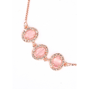 สร้อยข้อมือแฟชั่นทรงกลมสีชมพู - Product Image 2