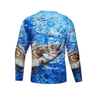 Camisa de manga larga de pesca para hombres con estilo 100% poliéster ligero transpirable UPF 50 + para trabajo al aire libre - Product Image 2