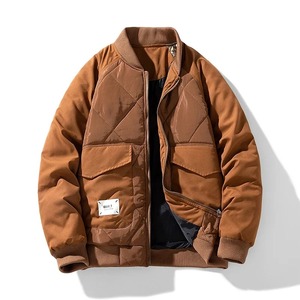 Veste bouffante épaisse chaude veste d'hiver hommes automne manteaux mode décontracté Cargo Bomber vestes Baseball haute rue vêtements d'extérieur haut - Product Image 1