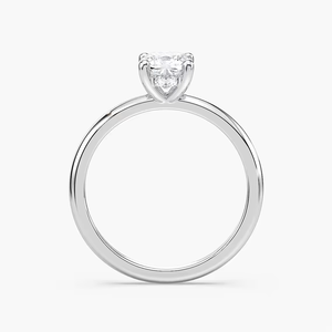 Anillo de Compromiso con Halo Oculto de Diamante Cultivado en Laboratorio de Corte Cojín de 1.00 CT, Certificado IGI, Oro Sólido de 14K, Anillo Solitario para Mujer - Product Image 3