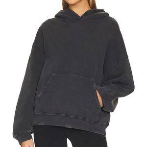 New Arrival Men's Solid Color Casual Winter Wear Oversized Fleece <b>Hoodies</b> with Breathable Long Sleeves Sun Faded Style - Product Image 1