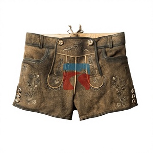 ชุดเครื่องแต่งกายเยอรมันแบบดั้งเดิม ทำจากหนังแท้ สำหรับเทศกาลอ็อกโทเบอร์เฟสต์ บาวาเรีย  หนังกลับหนา 1.2 มม. กันลม - Product Image 1