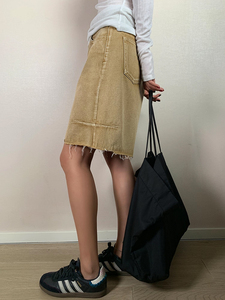 Saira da donna pantaloni larghi lavati Vintage pantaloncini in Denim tagliati in 4 parti Casual con Logo vita a metà vita per l'estate primavera - Product Image 4