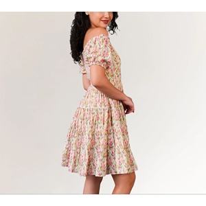 Robe Courte Décontractée pour Femme en Coton à Motifs Floraux Brodés, Style Bohème Respirant – Fournisseur ODM - Product Image 4