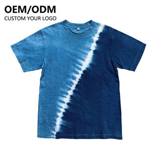 Camiseta informal de algodón para hombre al por mayor con cuello redondo logotipo personalizado Impresión digital mezcla de colores teñido con lazo tela de Jersey de moda - Product Image 2