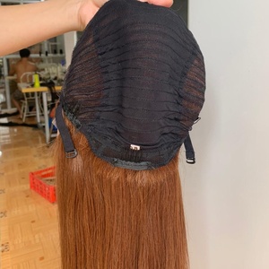 Cloudy Hair Collection Smooth No-Tangle Vietnamese Non-Remy Skin Weft Frontal <b>Wig</b> Coffee Color 13X4/13X6 for Machine Hair - Product Image 6