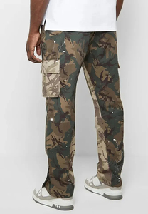 Logo personnalisé Pantalon de jogging empilé pour hommes avec poche Street Wear Pantalon de survêtement pour hommes Pantalon cargo Pantalon évasé Pantalon de survêtement personnalisé - Product Image 4