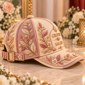Casquettes de mariage personnalisées pour le marié, broderie personnalisée, chapeaux de mariage pour hommes, accessoires de cérémonie pour les demoiselles d'honneur - Product Image 2