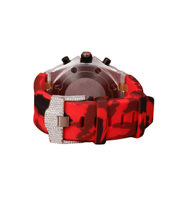 Montre simple en or rose avec cadran à chiffres et diamants pour usage professionnel, montres à quartz entièrement serties de diamants, provenant d'un fournisseur indien. - Product Image 4