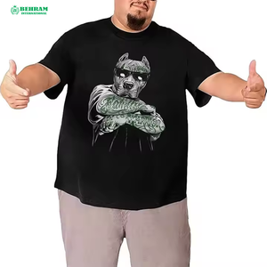 Men's Heavy <b>Weight</b> Oversized T-Shirt with O-Neck Collar <b>Blank</b> Design Digital Printing Custom Logo Option 100% Cotton Breathable - Product Image 4