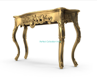 Table console dorée/table console dorée/meilleur design en bois massif vintage, table console sculptée en bois récupéré, meubles anciens
