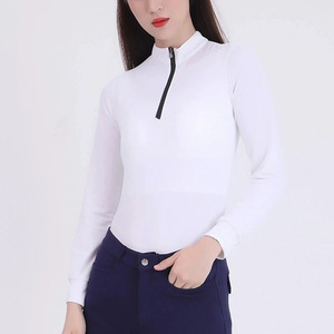 เสื้อครึ่งแขนยาวสำหรับขี่ม้าของผู้หญิงเสื้อสำหรับขี่ม้าแห้งเร็วป้องกันแบคทีเรีย - Product Image 6