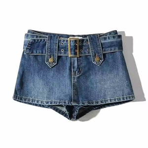 Jupe Cargo Sexy Décontractée Taille Haute Multi-poches Design Denim Mini Jupe Denim Jupe Longue en Coton Patchwork Denim pour Femmes - Product Image 2