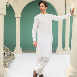 2024-25 musulmán Shalwar Kameez para hombres, venta al por mayor, diseño bordado personalizado, Material transpirable, Shalwar Kameez personalizado - Product Image 1