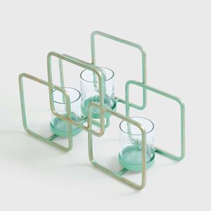 Portavelas decorativo con base de metal para decoración del hogar y la oficina, eventos de bodas y fiestas, hecho en India, venta al por mayor. - Product Image 4