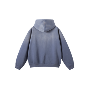 Sweat à capuche polaire effet délavé - Zippé, étiquette personnalisée, sérigraphie, 500 GSM, Tailles XXS-6XL - Product Image 2