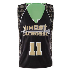 2023 nuevo diseño Lacrosse Reversible Pinnies sublimación personalizable 100% poliéster transpirable secado rápido ligero Unisex - Product Image 4