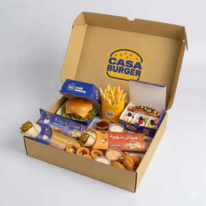 กล่องมันช์บ็อกซ์แบบกำหนดเอง กล่องขนมเกรดอาหารพร้อมพิมพ์โลโก้สำหรับซื้อกลับบ้าน - Product Image 5