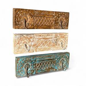 Porte-vêtements mural en bois - Product Image 1