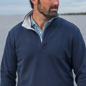 เสื้อสเวตเชิ้ตคอตตอนแบบซิป 1/4  สำหรับผู้ชาย  ออกแบบตามสั่ง  ขายส่ง OEM  สำหรับกอล์ฟ - Product Image 2