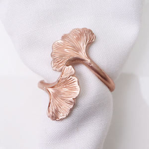 แหวนรองผ้าเช็ดปากโลหะหรูหราทันสมัย พร้อมการตกแต่งงานแต่งงานที่เป็นมิตรกับสิ่งแวดล้อม - Product Image 2