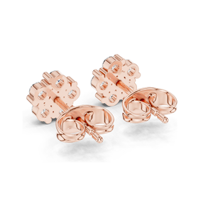 Pendientes con Diseño de Flor de Diamante Cultivado en Laboratorio, 0.35 CT, Claridad VVS-VS EF, Oro de 18K, 14K, 10K y Plata 925, Rosa, Amarillo, Blanco - Product Image 5