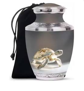 โกศโลหะสำหรับงานศพสไตล์อเมริกันแบบพรีเมี่ยมมีสีตามสั่งดีไซน์ที่ระลึกสลักลายแบบกำหนดเองสำหรับเก็บขี้เถ้า - Product Image 1