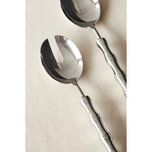 Serveur à salade en acier inoxydable durable et élégant pour restaurants traiteur et maison couverts robustes serveurs à salade à long manche - Product Image 2