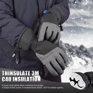 Haute meilleure qualité taux compétitif hiver neige gants d'hiver chaud hommes coupe-vent imperméable pour gant de Ski meilleure qualité prix pas cher - Product Image 2