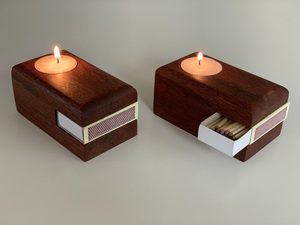 Bougeoir à bougie chauffe-plat carré de qualité ultra nouvelle faite à la main décor de table en bois naturel pour la maison salon fête de noël - Product Image 2