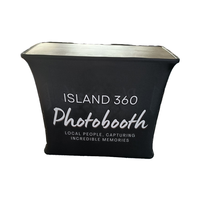 Support de présentation pop-up en ABS et acier, pliable, portable, couleur personnalisée, table promotionnelle pour les salons professionnels