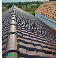 OEM ODM PVC Hoja de teja de terracota Resina plástica Telha Pvc Colonial Lmina Tipo Espaola Asa Pvc Azulejos españoles