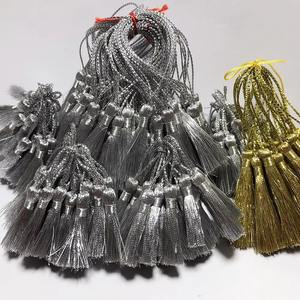 Materiales para Manualidades de Marcapáginas y Joyería con Borlas de Seda Dorada y Plateada, Flecos, Cordones y Lazos para Prendas y Textiles para el Hogar - Product Image 4