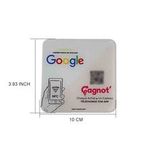 Plaque NFC personnalisée de haute qualité pour menu, plaque à bulles, étiquette de table, autocollant avec code QR pour Google et Instagram Follow