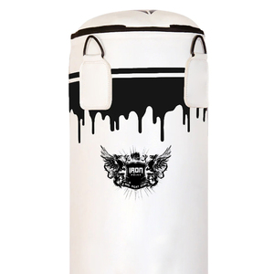 2023 sacs de frappe avec logo personnalisé pour kick boxing et entraînement MMA cuir véritable et PVC PU couleur blanche remplie de sables - Product Image 3