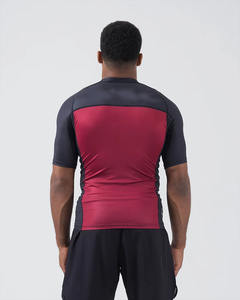 Double Panneau O-Neck Short Sleeve Rash Guard MMA T-Shirts Quick Dry Surfing Swimming Cycling Wear Rash Guards T Shirt Male - Product Image 4