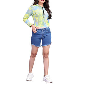 2024, Top corto informal para mujer, Sudadera con capucha, estilo pulóver con peso ligero, longitud corta, Impresión de logotipo personalizado, ¡el mejor diseño, venta ahora! - Product Image 1