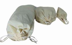 Sac pochette écologique en coton à cordon biodégradable et réutilisable avec logo personnalisé au meilleur prix vente en gros petite toile unisexe - Product Image 3